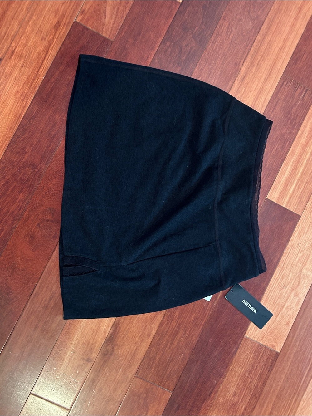 Beyond Yoga Black Mini Skirt with Front Slit